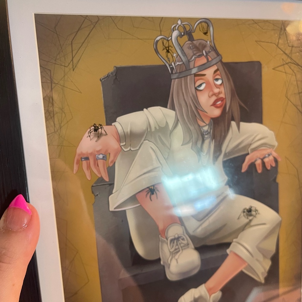 2019 | Framed Billy Eilish Cartoon Art Print